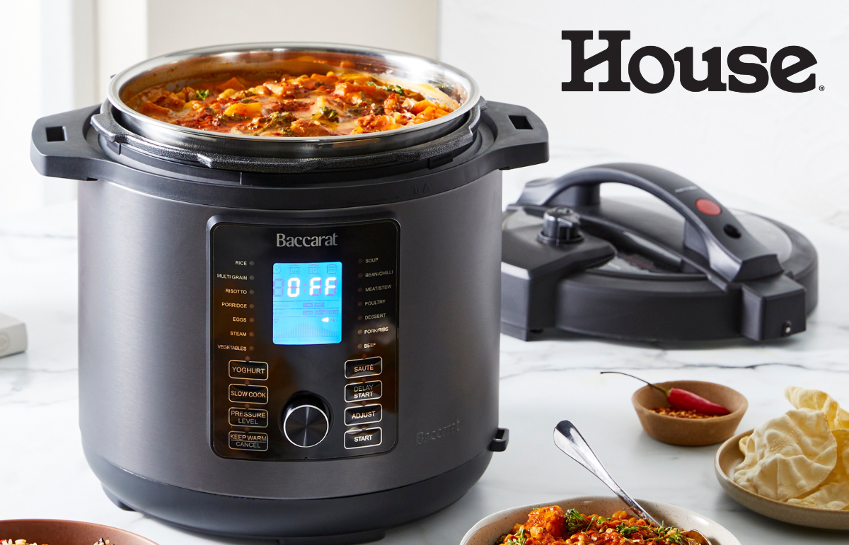The Baccarat® The Smart Chef Multicooker 8L Black RRP $399.99, NOW $199.99