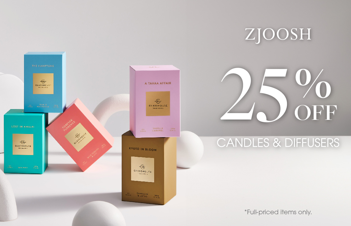 25% OFF Candles & Diffusers at ZJOOSH